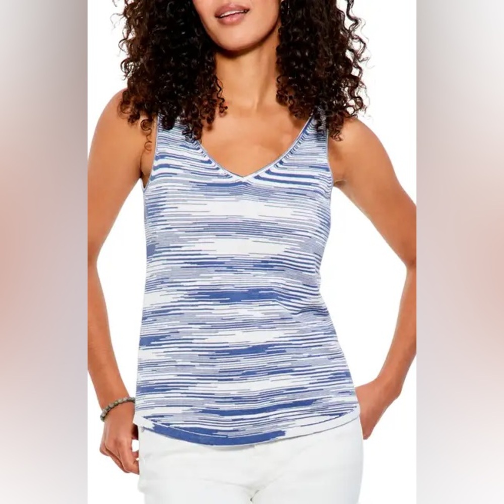 NIC+ZOE Vital Space-Dye Tank Medium P, BLUE MIX